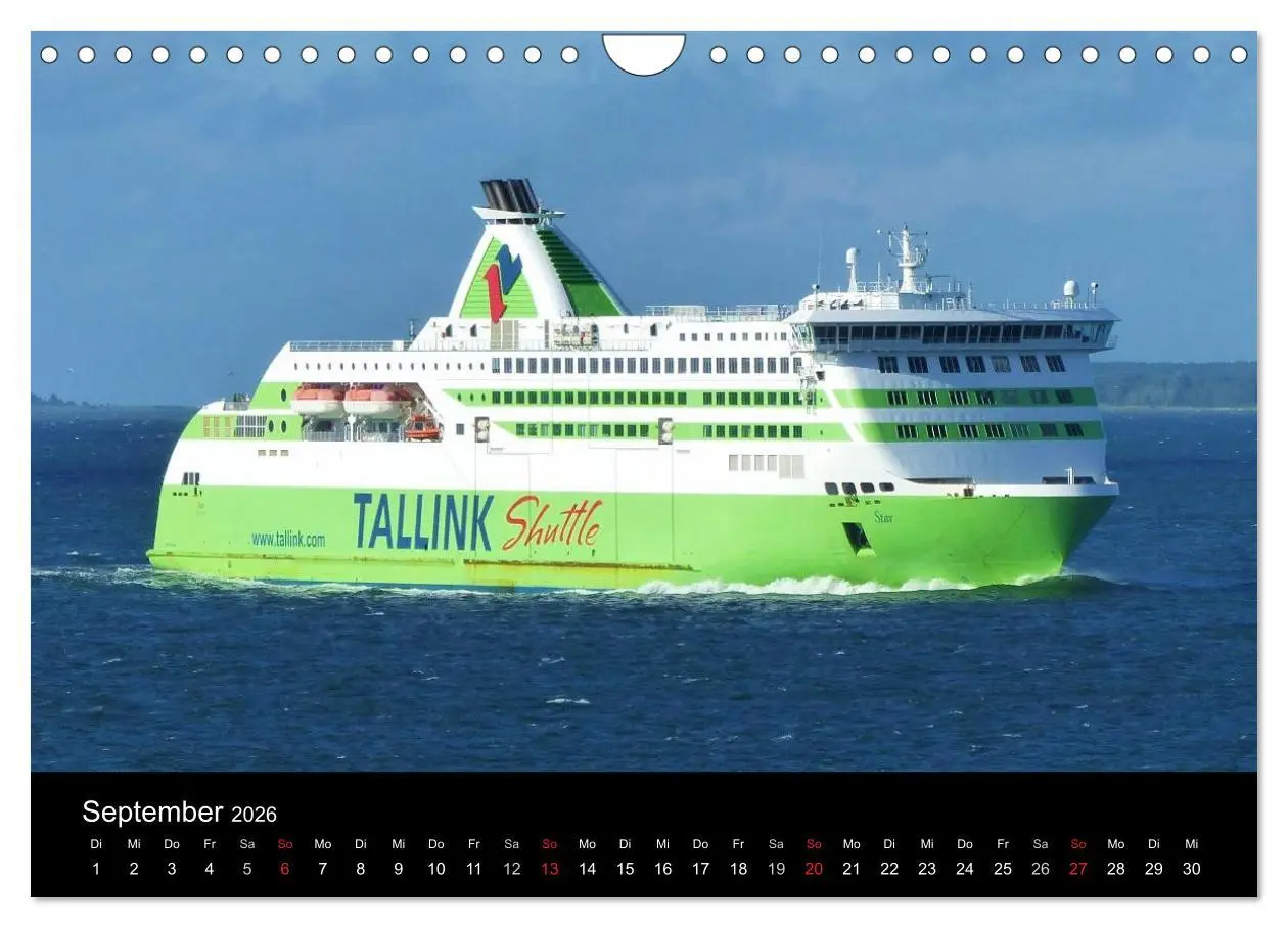 Bild: 9783516035926 | Ostseefähren (Wandkalender 2026 DIN A4 quer), CALVENDO Monatskalender