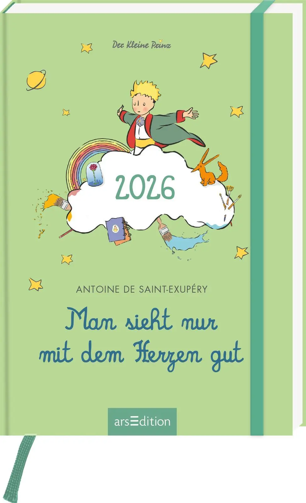 Cover: 4014489136026 | Buchkalender Man sieht nur mit dem Herzen gut 2026 | Der Kleine Prinz