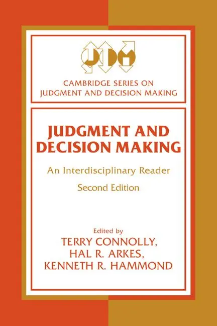 Cover: 9780521626026 | Judgment and Decision Making | An Interdisciplinary Reader | Buch