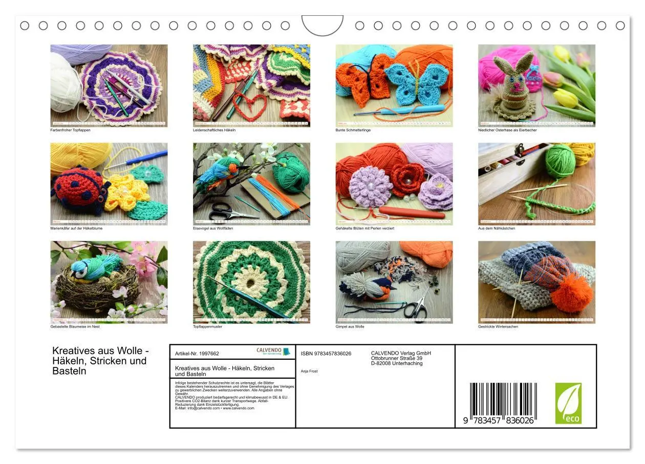 Bild: 9783457836026 | Kreatives aus Wolle - Häkeln, Stricken und Basteln (Wandkalender...