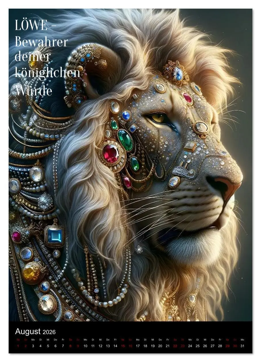 Bild: 9783516616026 | Krafttiere und Kristalle (hochwertiger Premium Wandkalender 2026...