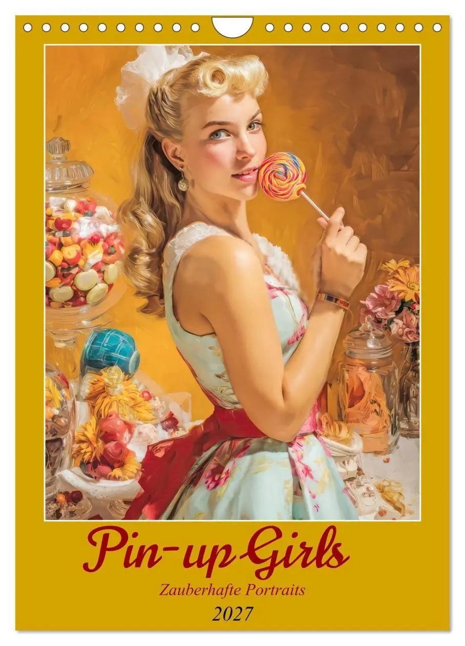 Cover: 9783594386026 | Pin-up Girls - Zauberhafte Portraits (Wandkalender 2027 DIN A4...