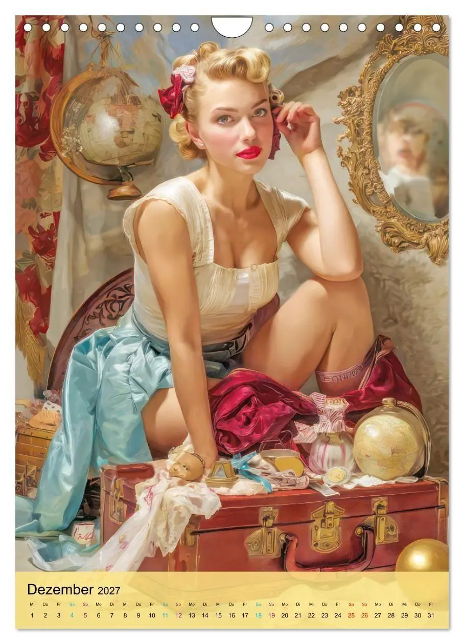 Bild: 9783594386026 | Pin-up Girls - Zauberhafte Portraits (Wandkalender 2027 DIN A4...