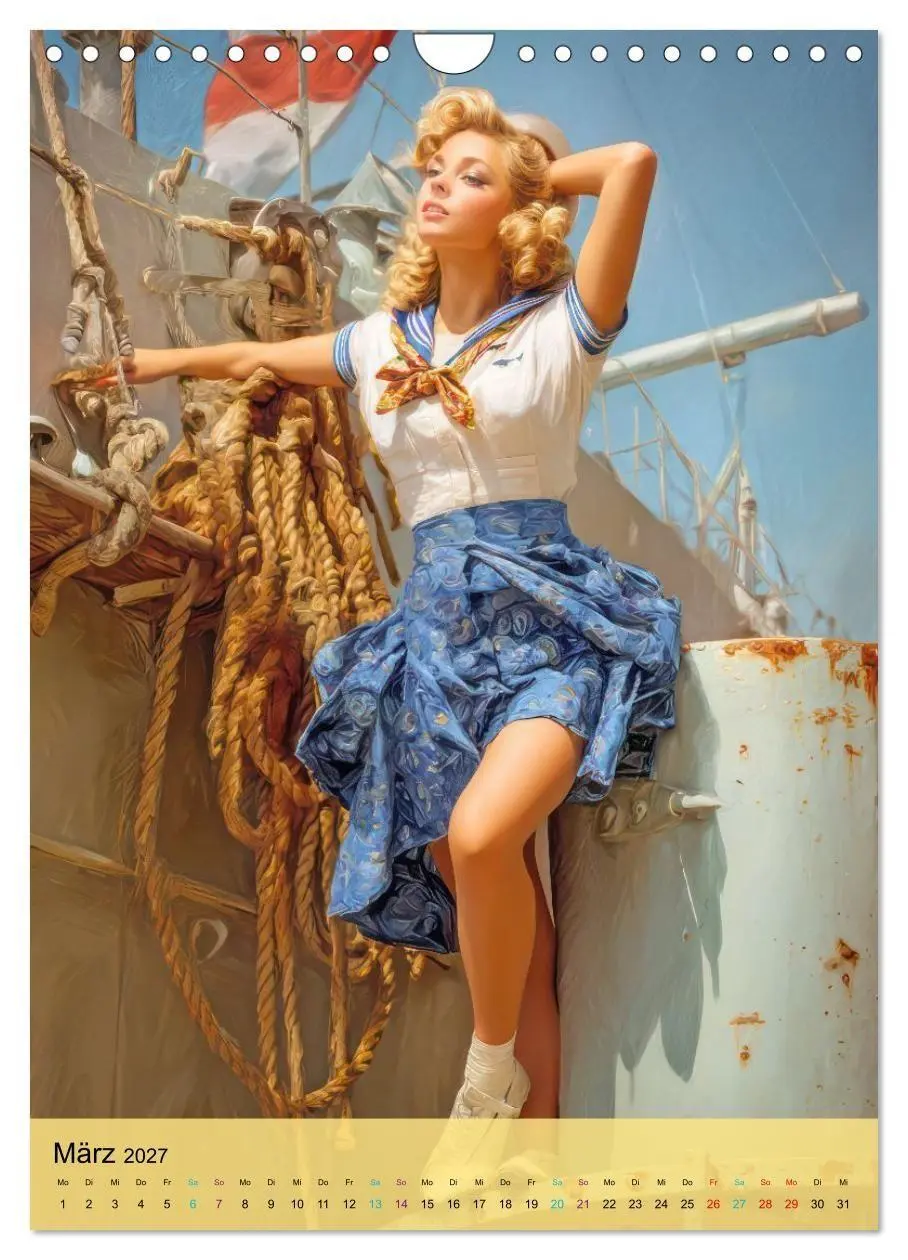 Bild: 9783594386026 | Pin-up Girls - Zauberhafte Portraits (Wandkalender 2027 DIN A4...