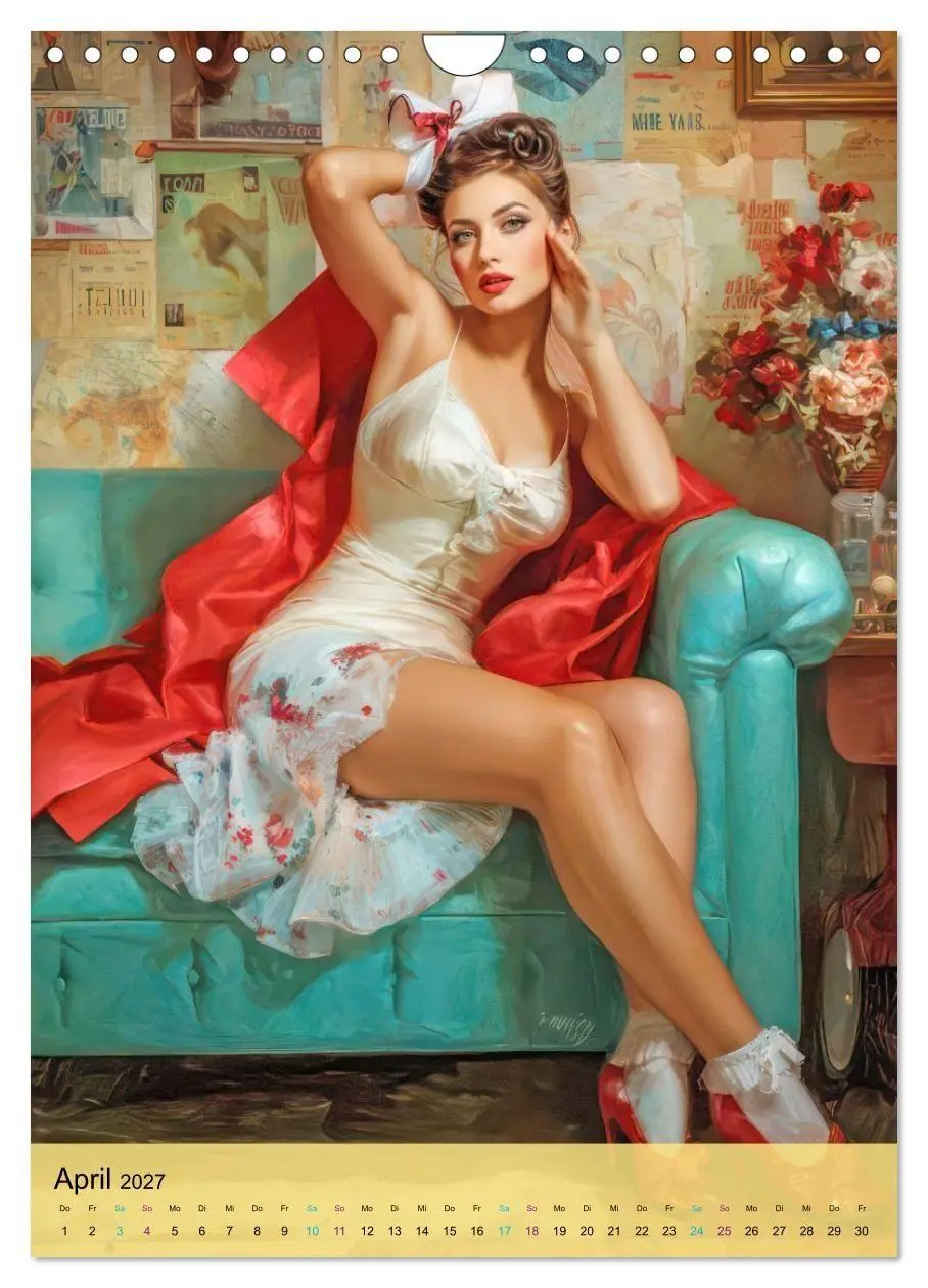 Bild: 9783594386026 | Pin-up Girls - Zauberhafte Portraits (Wandkalender 2027 DIN A4...