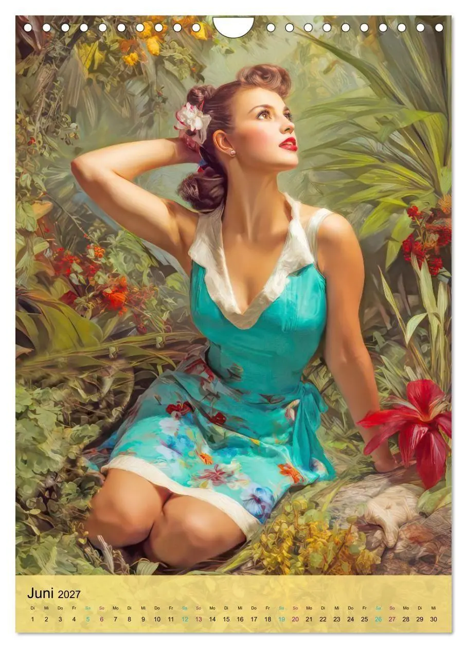 Bild: 9783594386026 | Pin-up Girls - Zauberhafte Portraits (Wandkalender 2027 DIN A4...