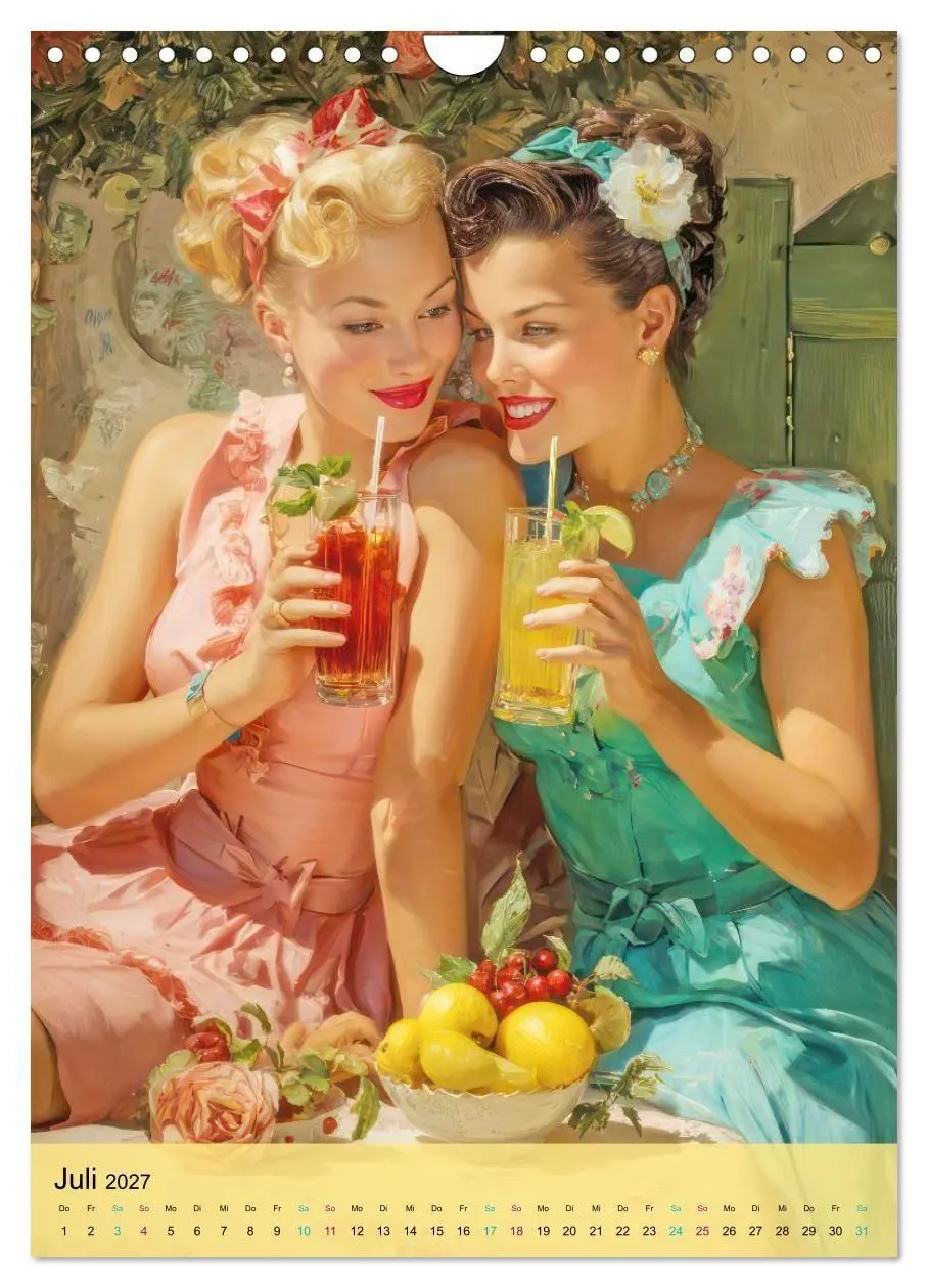 Bild: 9783594386026 | Pin-up Girls - Zauberhafte Portraits (Wandkalender 2027 DIN A4...