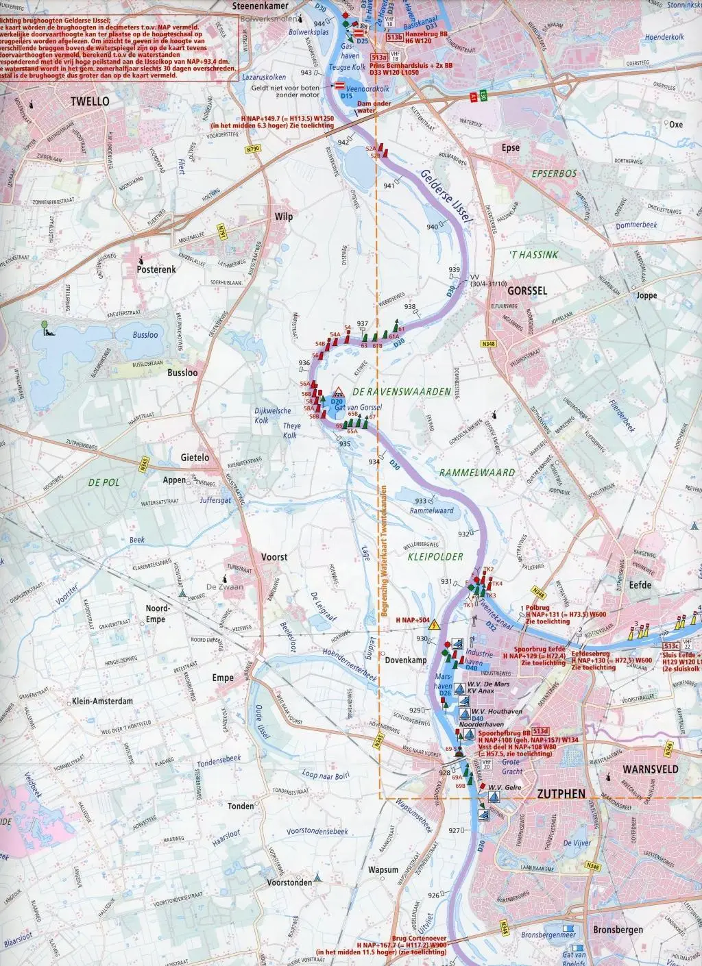 Bild: 9789018046026 | Gerlderse IJssel-Zuid 1:50 000 Waterkaart | Waterkaarten | 2020
