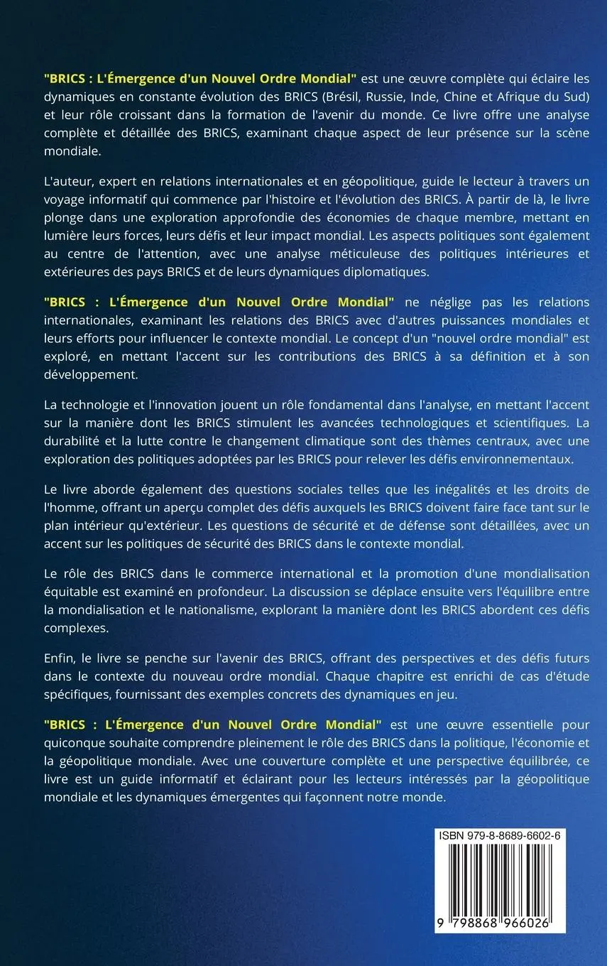 Rückseite: 9798868966026 | BRICS | François Mondial | Buch | Französisch | 2023