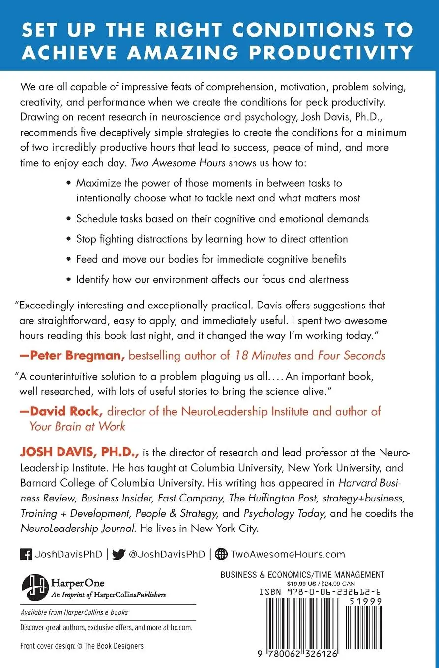 Rückseite: 9780062326126 | Two Awesome Hours | Josh Davis | Taschenbuch | Englisch | 2020