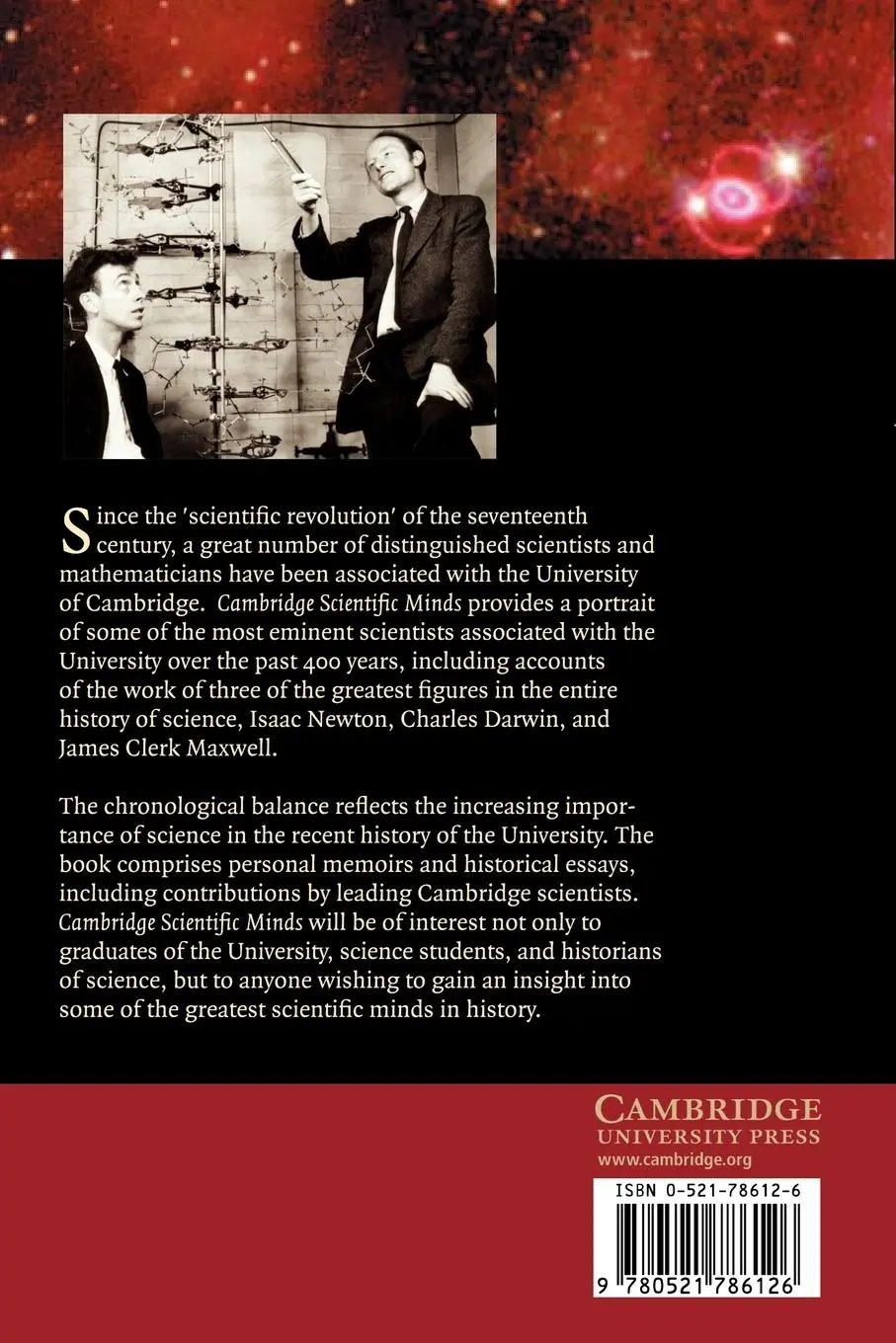Rückseite: 9780521786126 | Cambridge Scientific Minds | Peter Harman | Taschenbuch | Englisch
