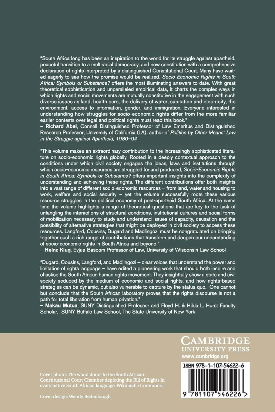 Rückseite: 9781107546226 | Socio-Economic Rights in South Africa | Malcolm Langford (u. a.)