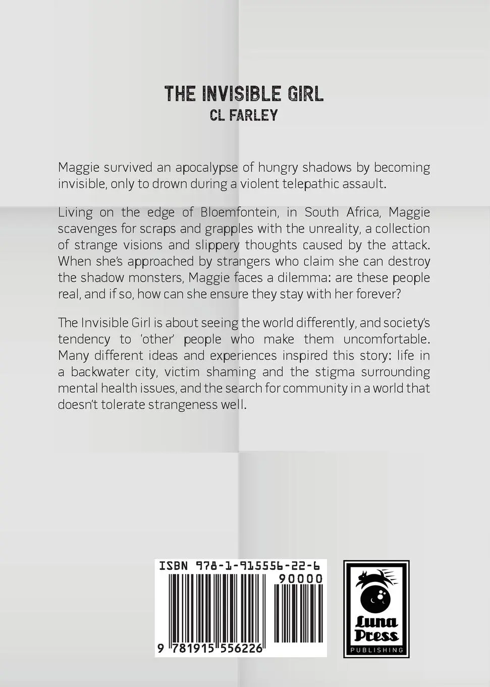 Rückseite: 9781915556226 | The Invisible Girl | C L Farley | Taschenbuch | Englisch | 2024