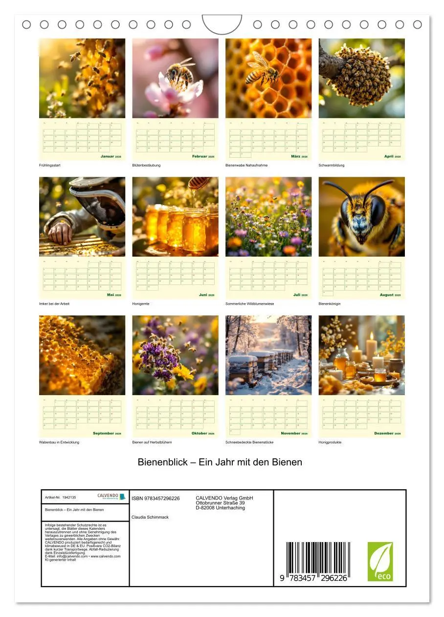 Bild: 9783457296226 | Bienenblick - Ein Jahr mit den Bienen (Wandkalender 2026 DIN A4...