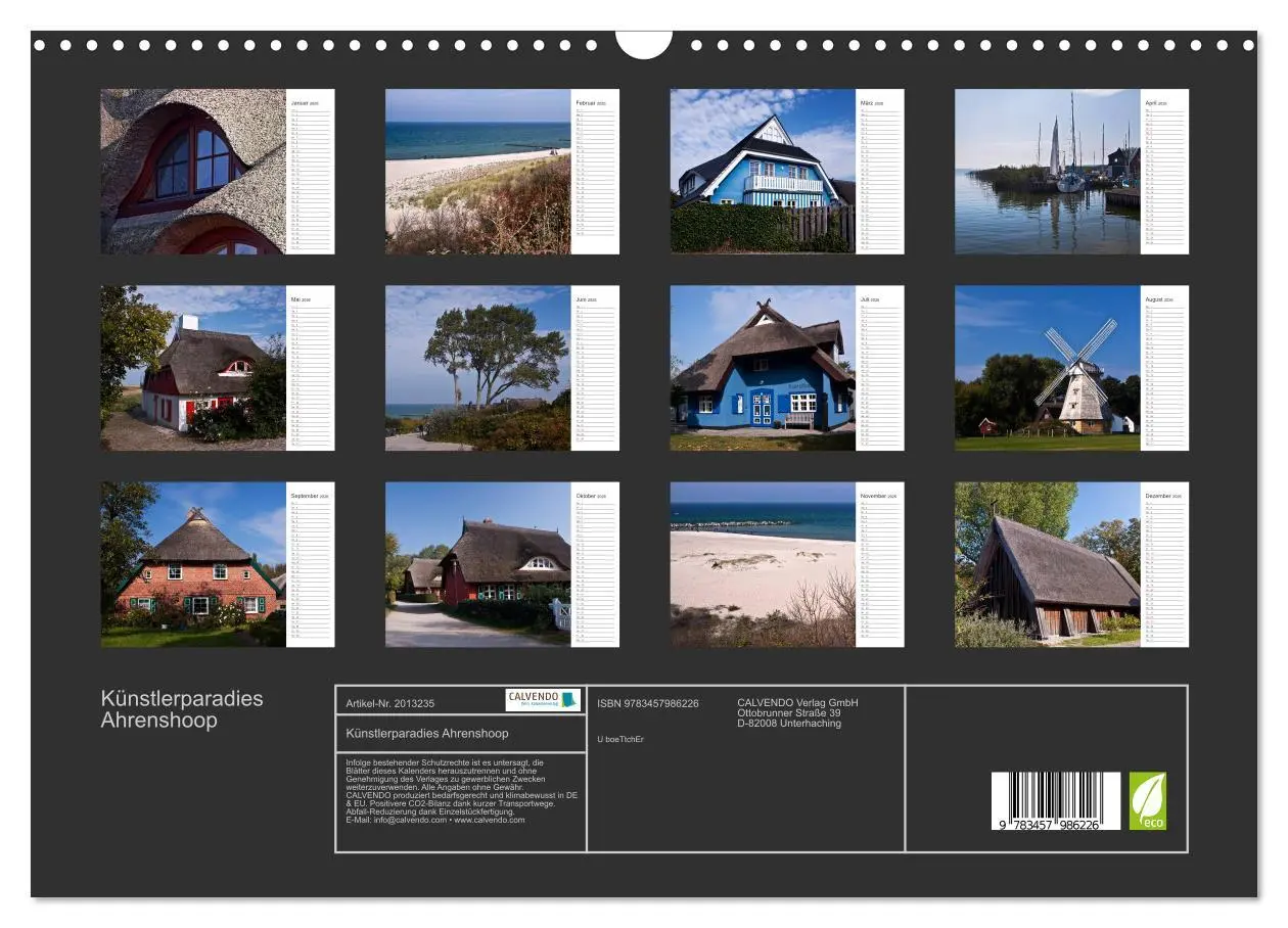 Bild: 9783457986226 | Künstlerparadies Ahrenshoop (Wandkalender 2026 DIN A3 quer),...