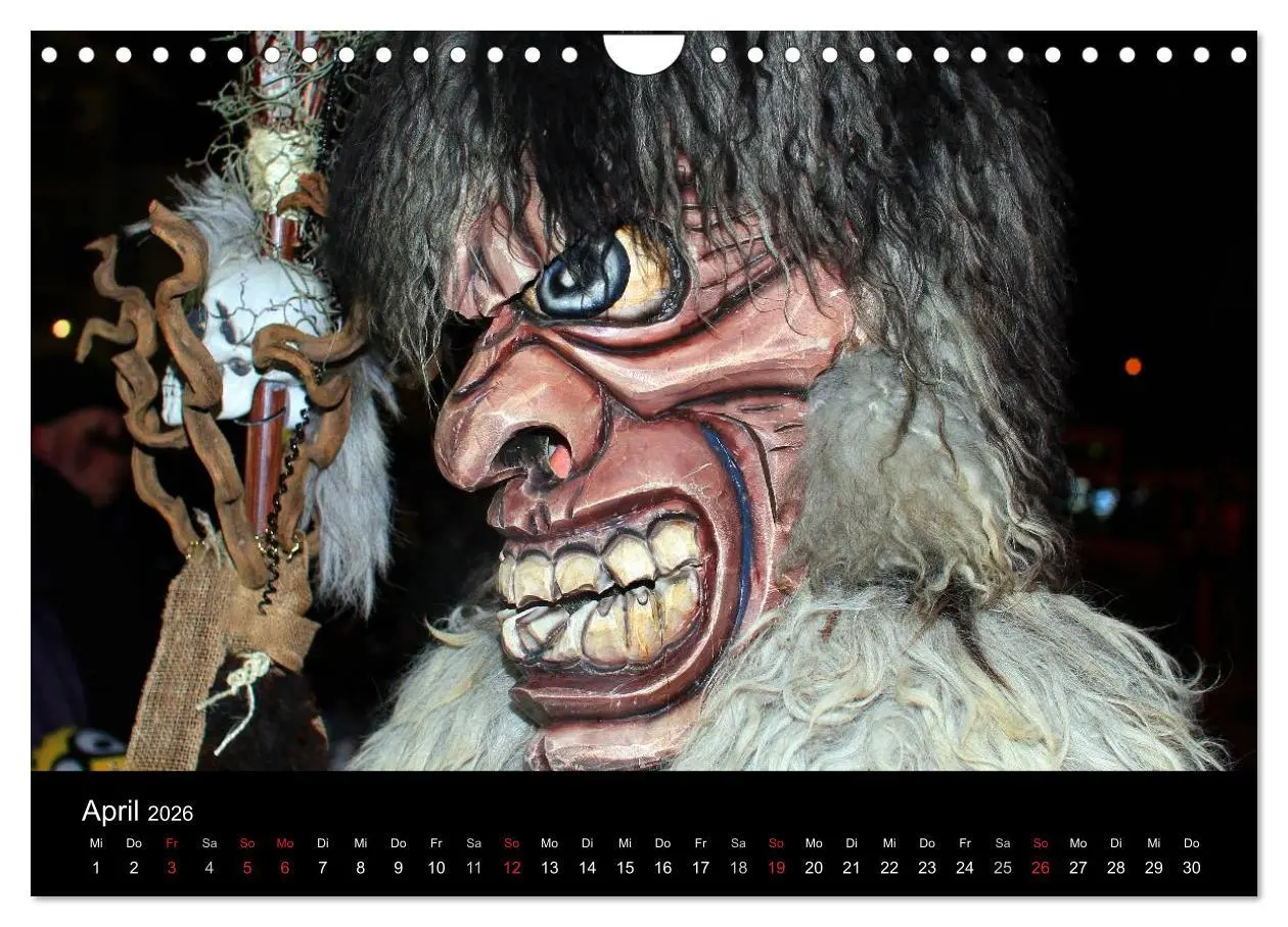 Bild: 9783516076226 | Perchten 2026 (Wandkalender 2026 DIN A4 quer), CALVENDO Monatskalender