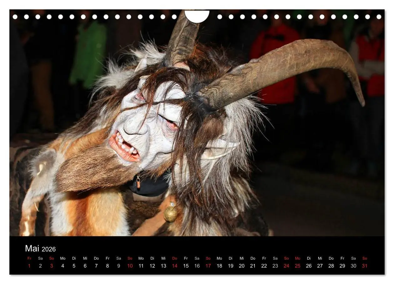 Bild: 9783516076226 | Perchten 2026 (Wandkalender 2026 DIN A4 quer), CALVENDO Monatskalender