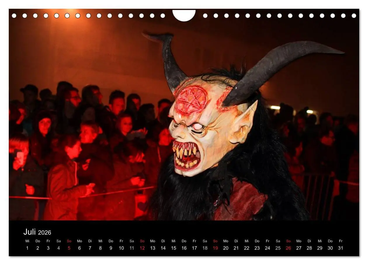 Bild: 9783516076226 | Perchten 2026 (Wandkalender 2026 DIN A4 quer), CALVENDO Monatskalender