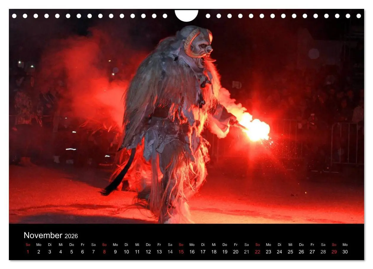Bild: 9783516076226 | Perchten 2026 (Wandkalender 2026 DIN A4 quer), CALVENDO Monatskalender