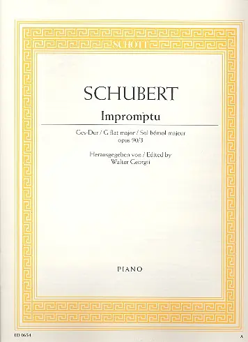 Cover: 9790001086226 | Impromptu 3 Ges Opus 90 D899 | Franz Schubert | Buch | Schott Music