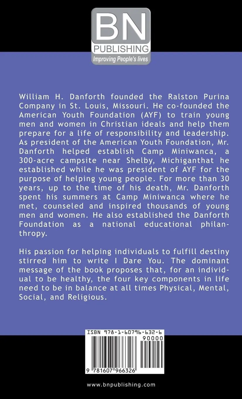 Rückseite: 9781607966326 | I Dare You! | William H. Danforth | Buch | Gebunden | Englisch | 2013