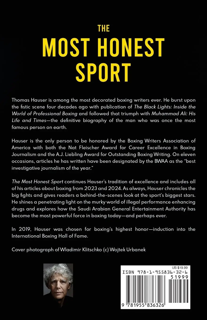 Rückseite: 9781955836326 | The Most Honest Sport | Two More Years Inside Boxing | Thomas Hauser