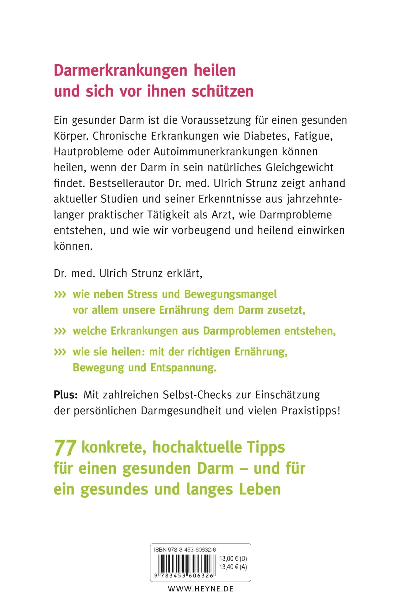 Bild: 9783453606326 | 77 Tipps für einen gesunden Darm | Ulrich Strunz | Taschenbuch | 2023