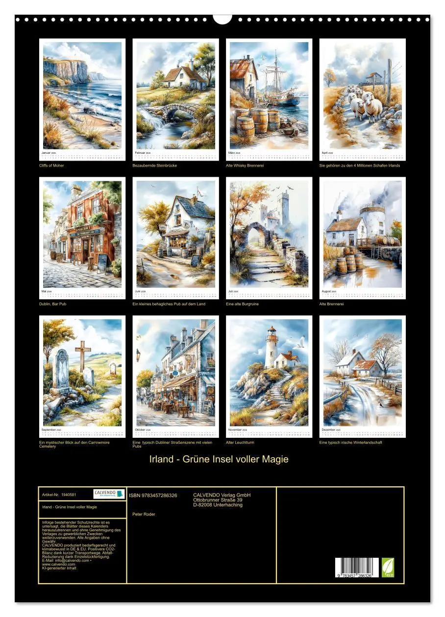 Bild: 9783457286326 | Irland - Grüne Insel voller Magie (Wandkalender 2026 DIN A2 hoch),...