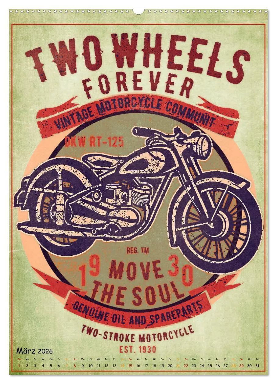 Bild: 9783516376326 | Motorrad Nostalgie (Wandkalender 2026 DIN A2 hoch), CALVENDO...
