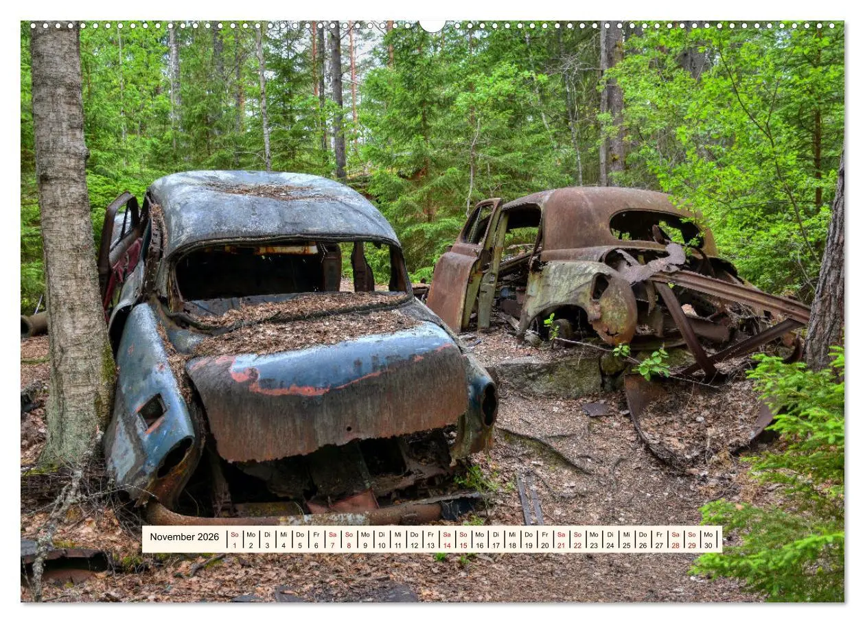 Bild: 9783457276426 | Autowracks - Verlorener Glanz 2026 (Wandkalender 2026 DIN A2 quer),...