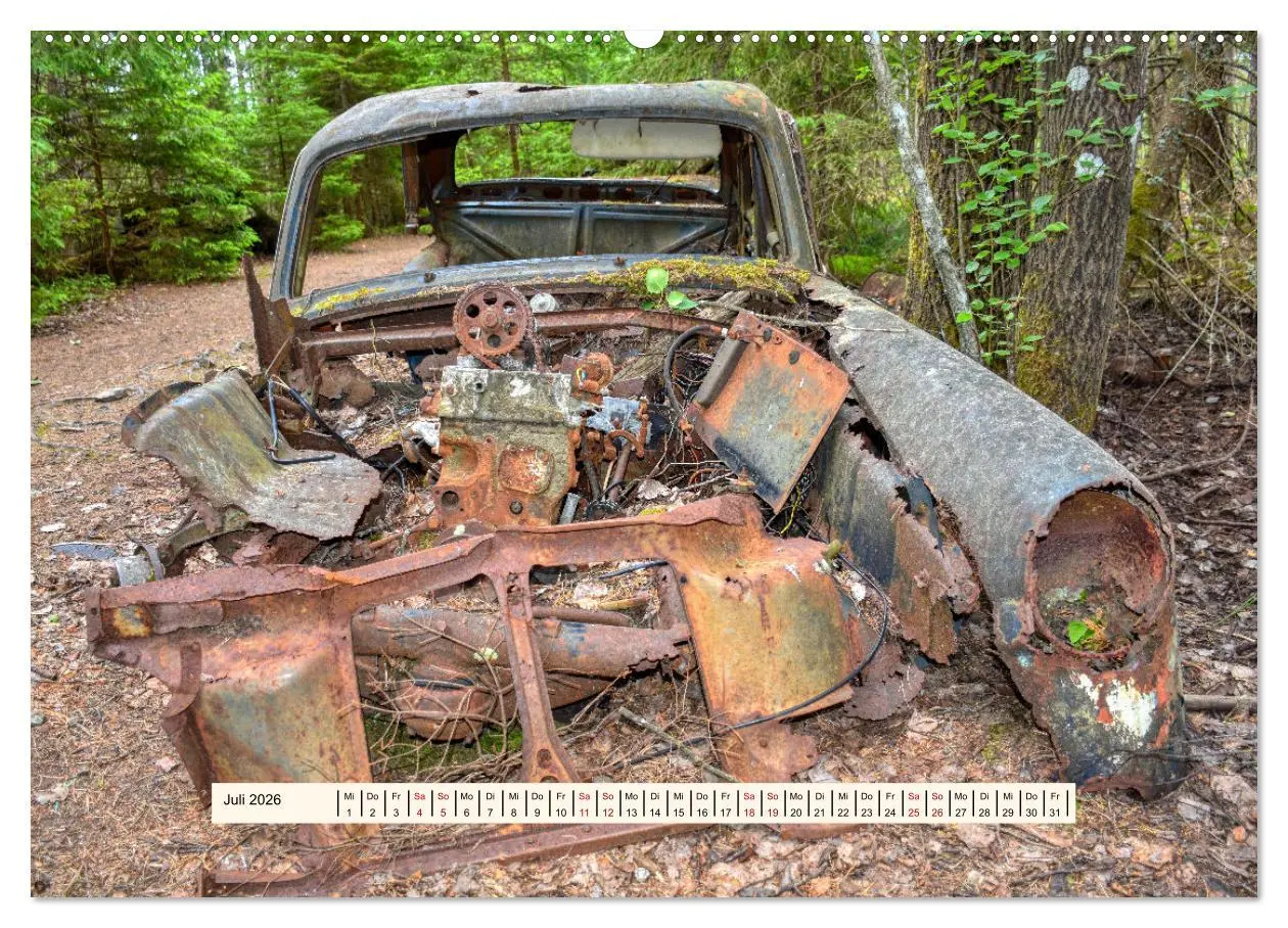Bild: 9783457276426 | Autowracks - Verlorener Glanz 2026 (Wandkalender 2026 DIN A2 quer),...