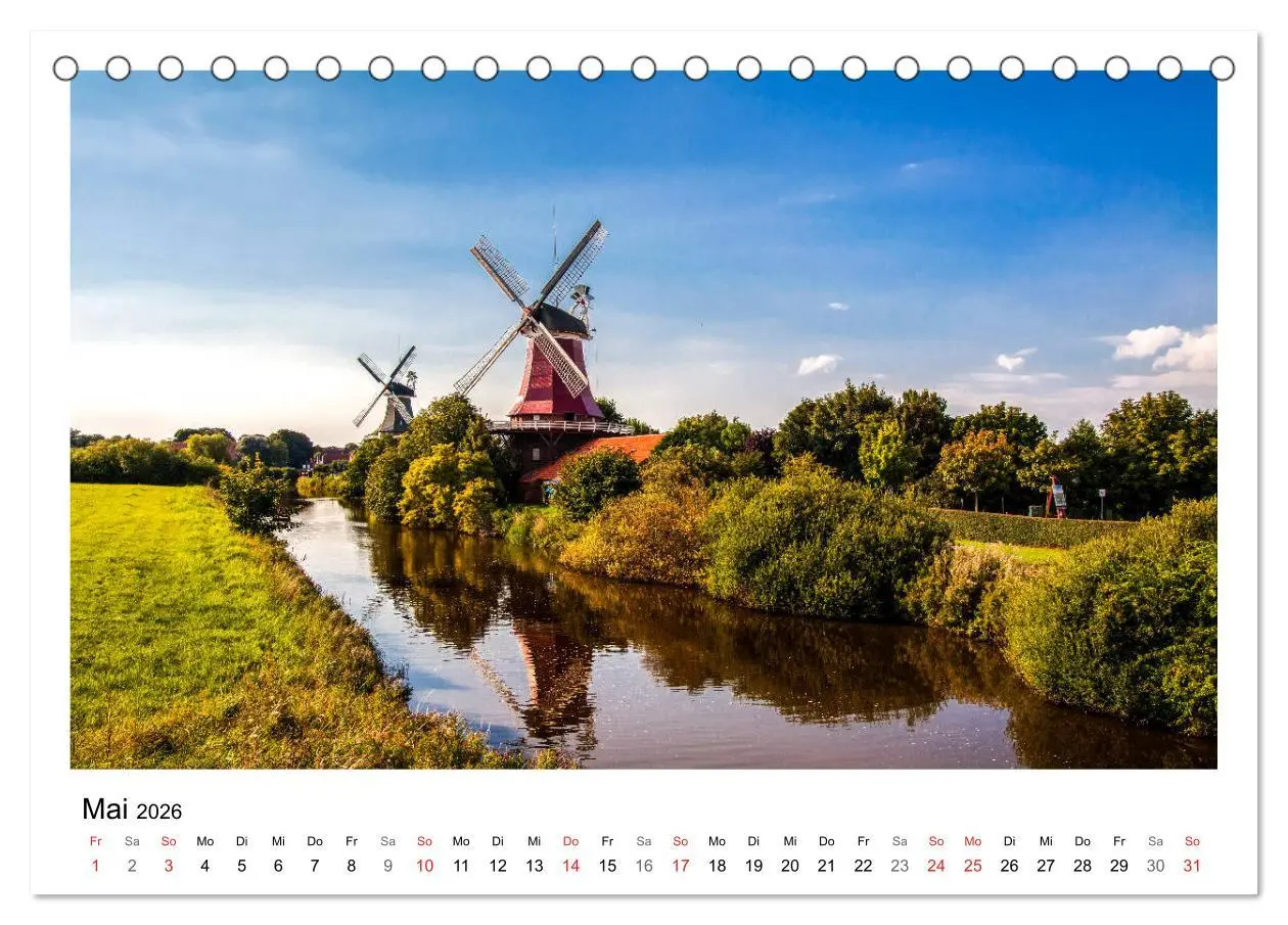 Bild: 9783457966426 | Ostfriesland - Tour (Tischkalender 2026 DIN A5 quer), CALVENDO...