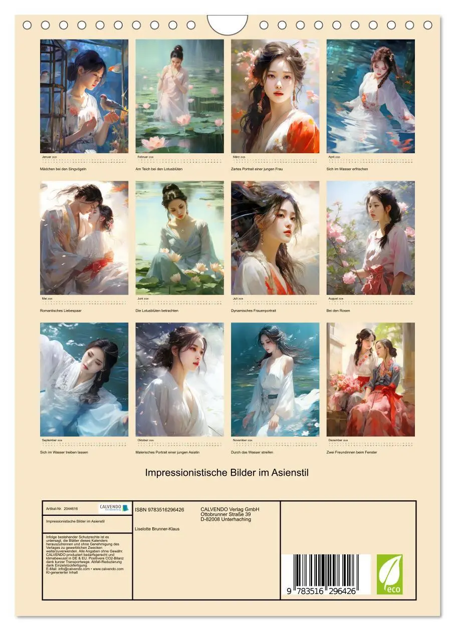 Bild: 9783516296426 | Impressionistische Bilder im Asienstil (Wandkalender 2026 DIN A4...