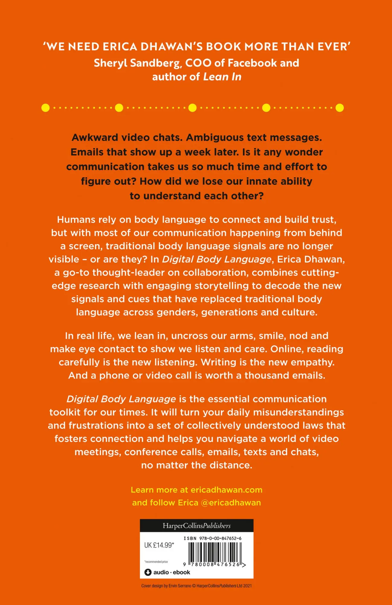 Rückseite: 9780008476526 | Digital Body Language | Erica Dhawan | Taschenbuch | Englisch | 2021
