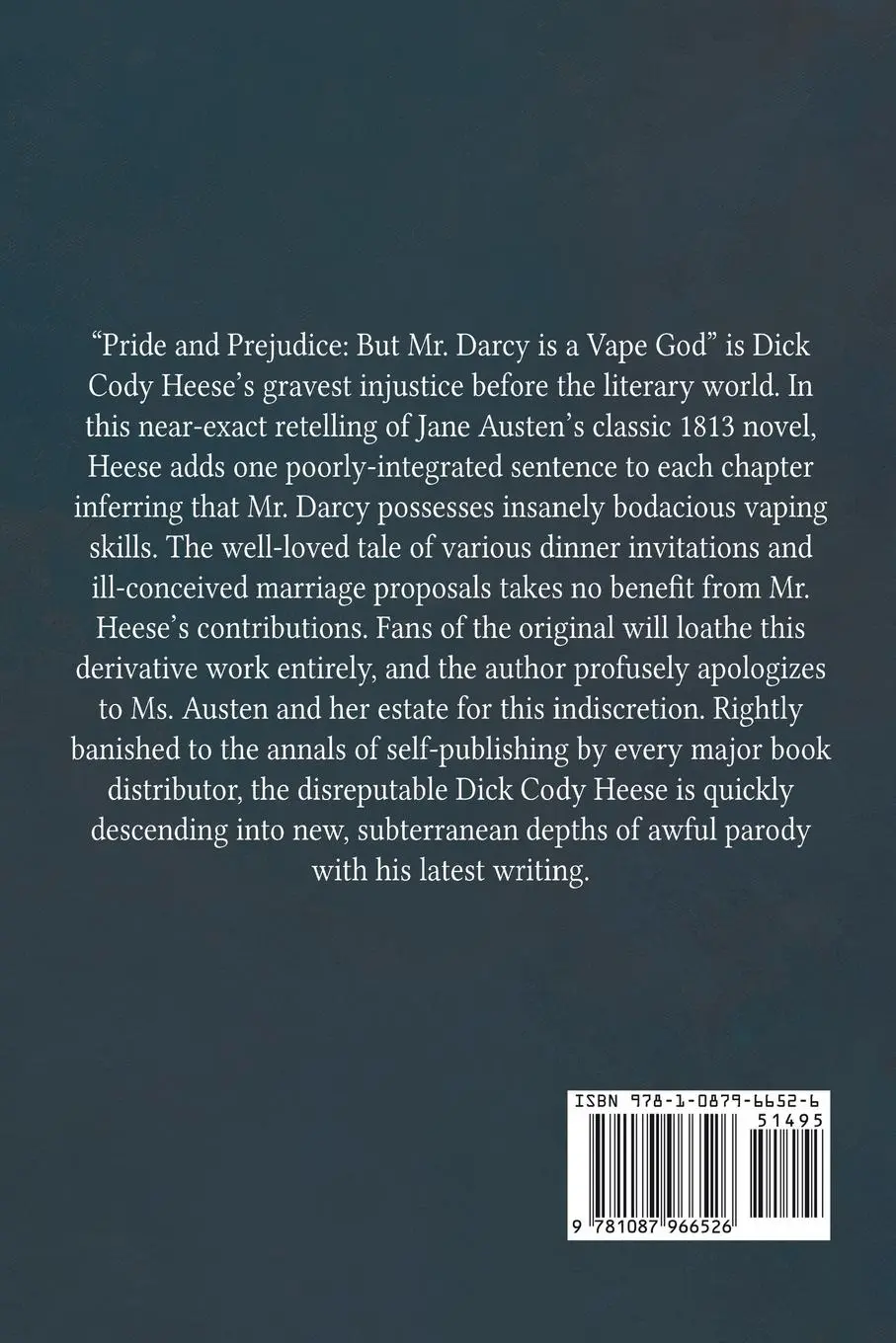 Rückseite: 9781087966526 | Pride and Prejudice | But Mr. Darcy is a Vape God | Dick Cody Heese