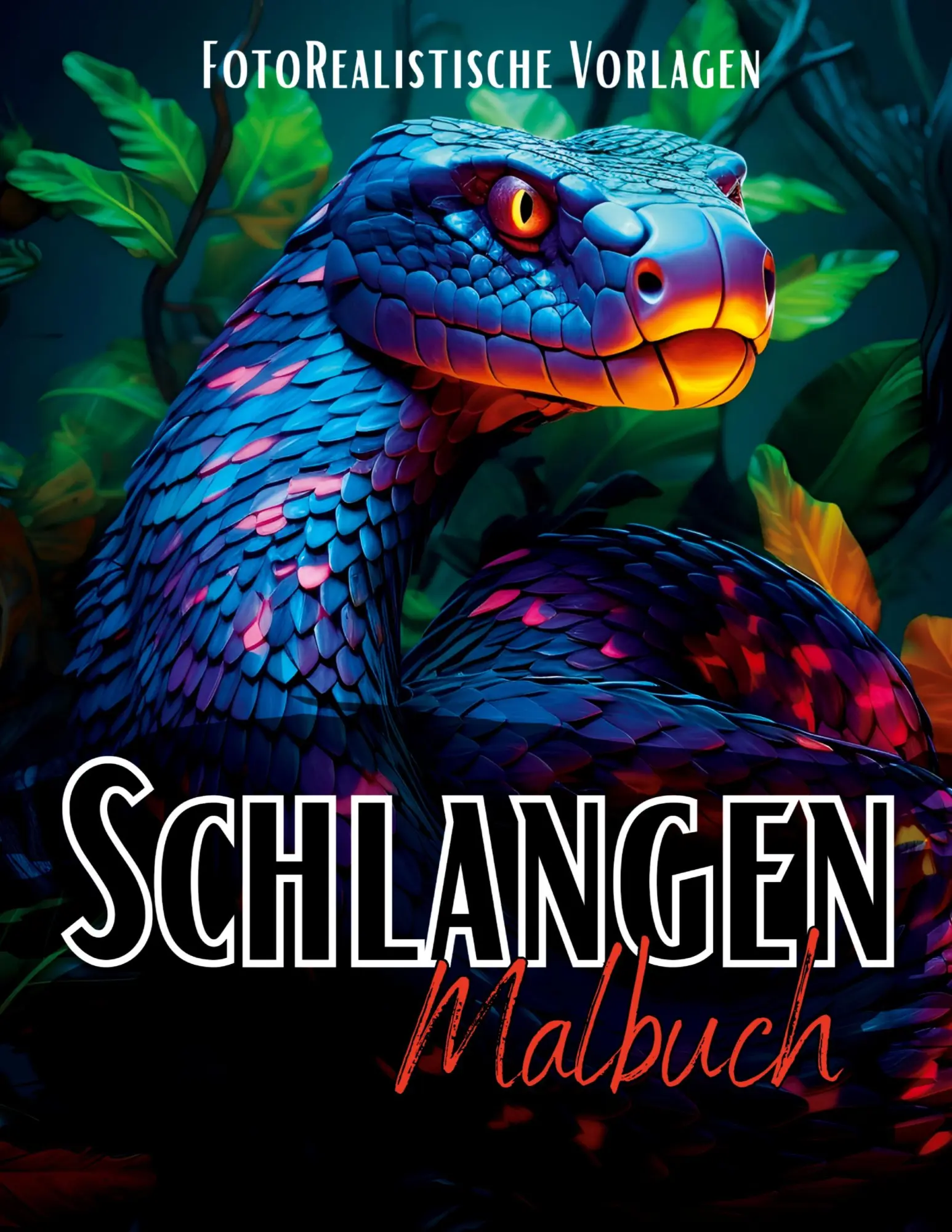 Cover: 9783384076526 | Malbuch Schlangen ¿Fotorealistisch¿. | Lucy´s Schwarze Malbücher