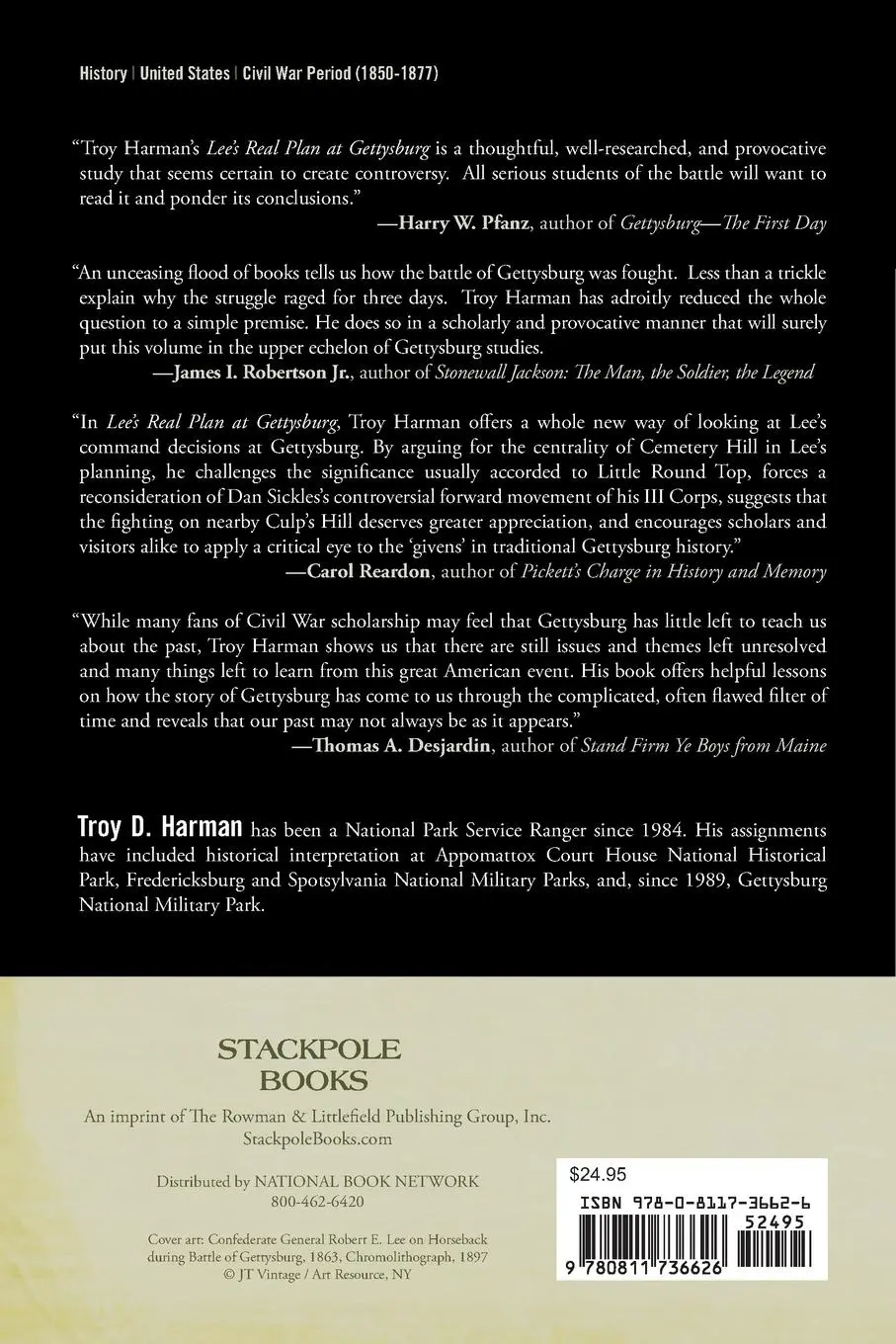 Rückseite: 9780811736626 | Lee's Real Plan at Gettysburg | Troy D. Harman | Taschenbuch | 2018