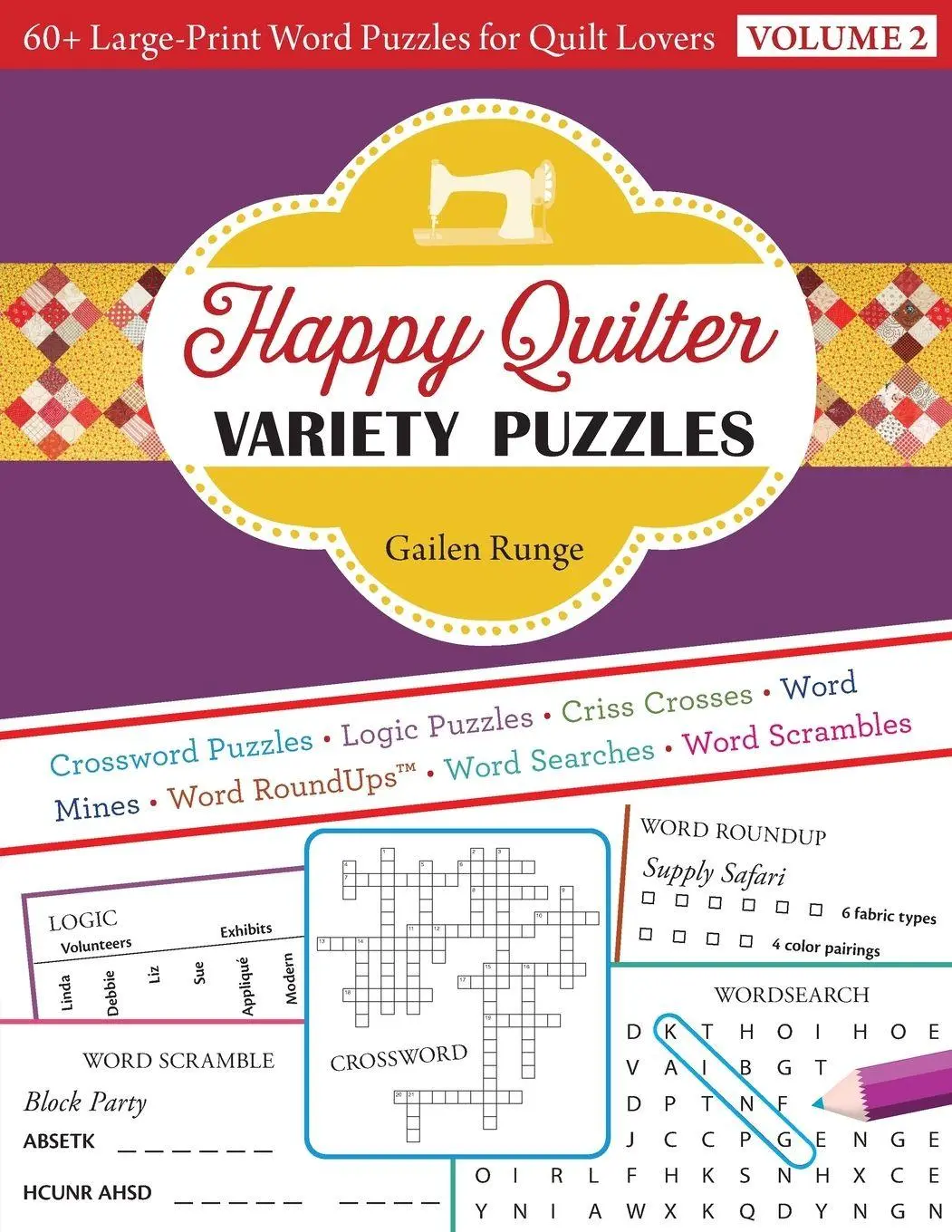 Cover: 9781617456626 | Happy Quilter Variety Puzzles Volume 2 - Print-On-Demand Edition