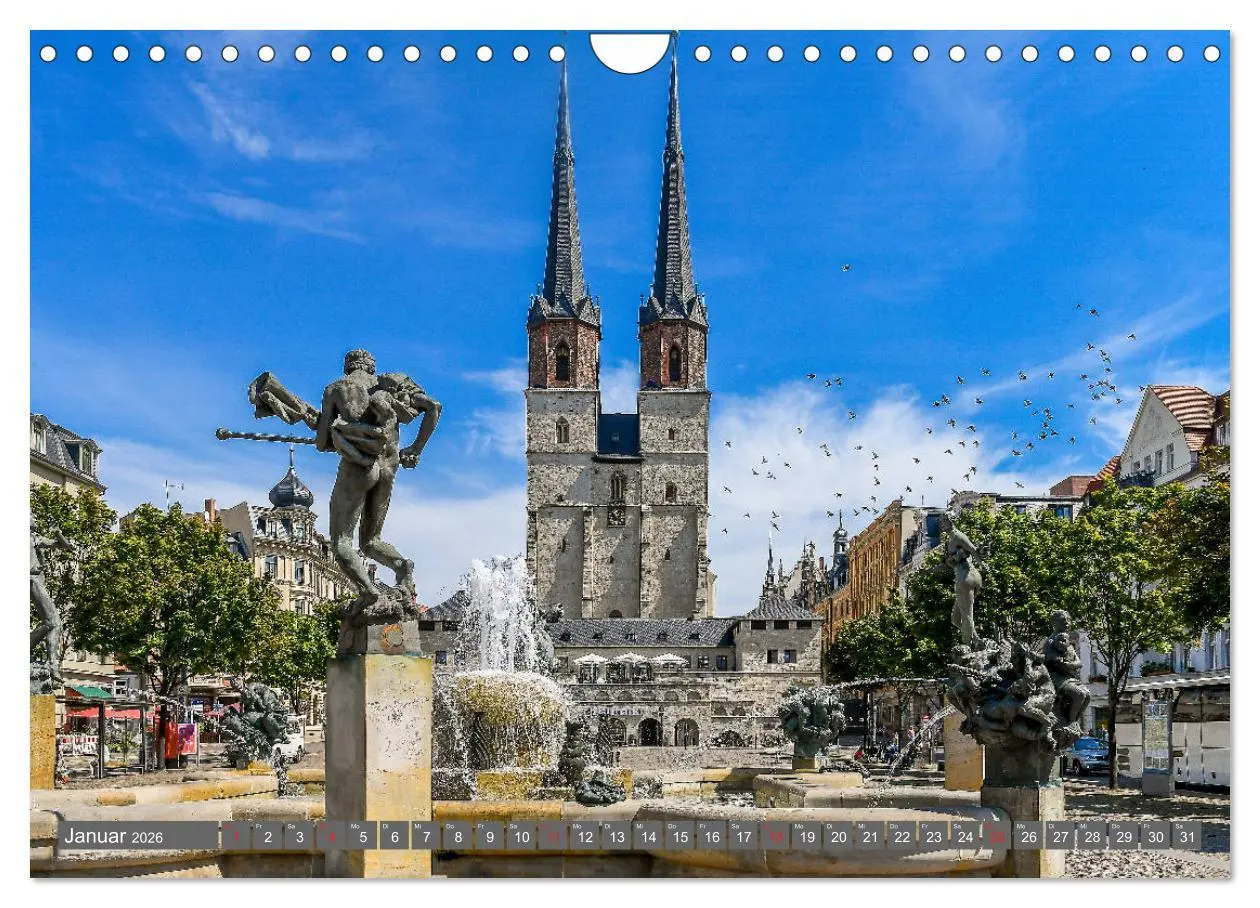 Bild: 9783457706626 | Blickpunkte Halle (Saale) (Wandkalender 2026 DIN A4 quer), CALVENDO...