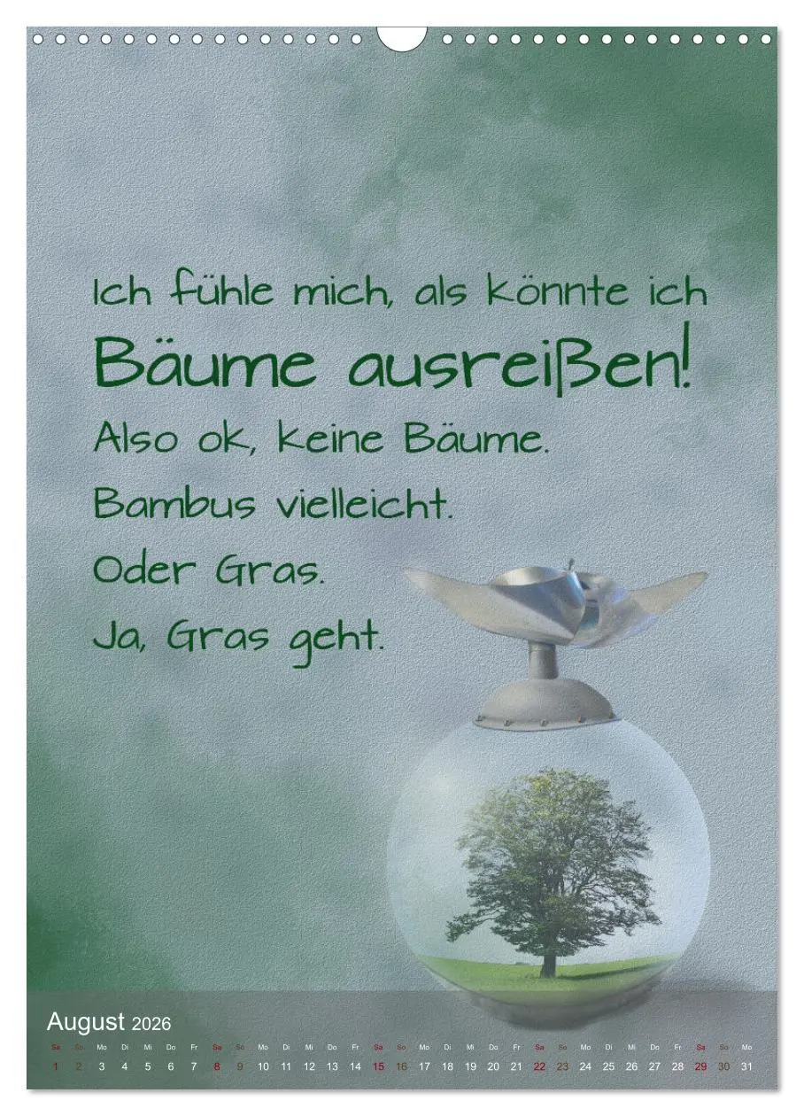Bild: 9783516346626 | Heute ist ein guter Tag (Wandkalender 2026 DIN A3 hoch), CALVENDO...