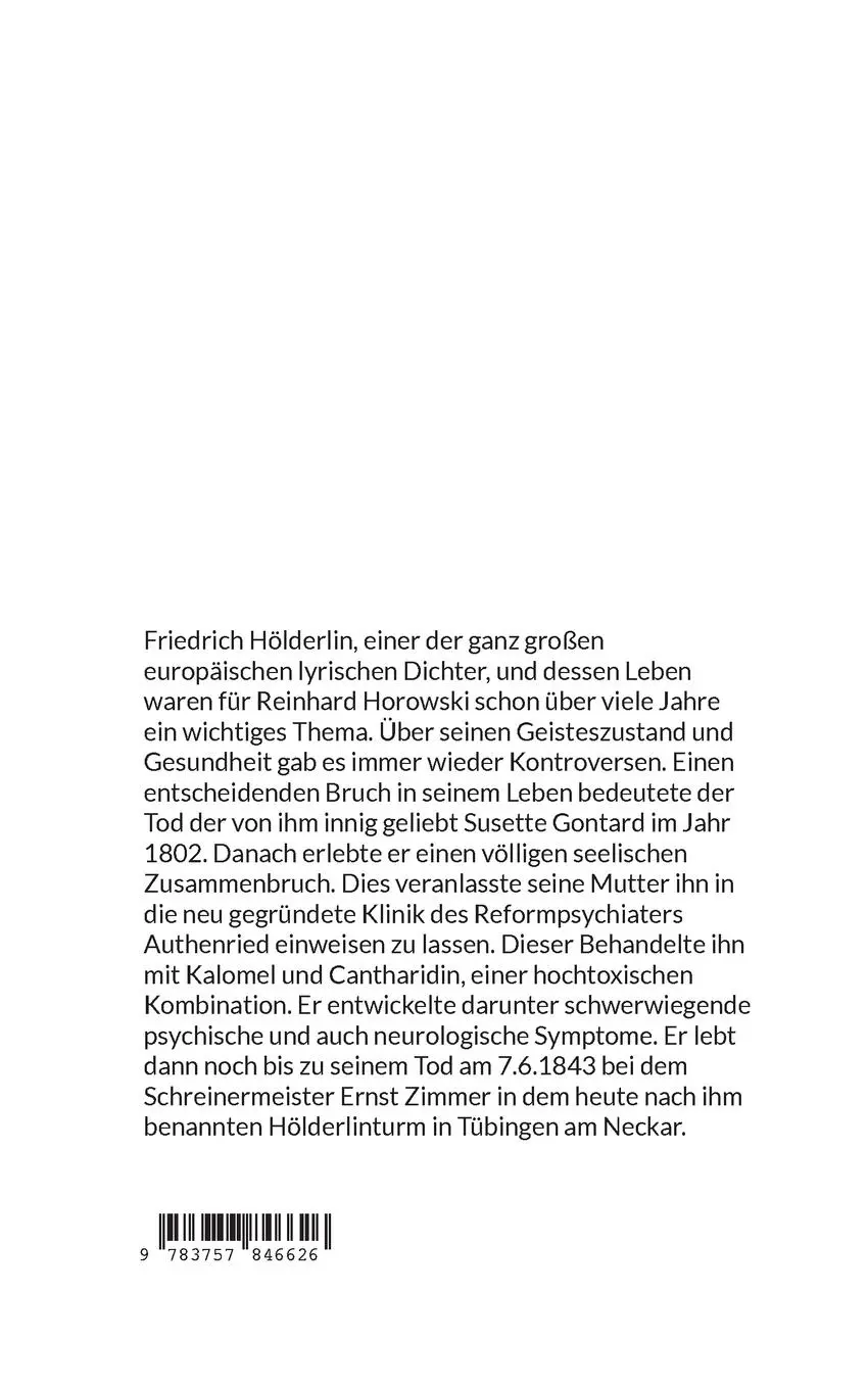 Rückseite: 9783757846626 | Hölderlin ist nicht verrückt gewesen | Eine Streitschrift | Horowski