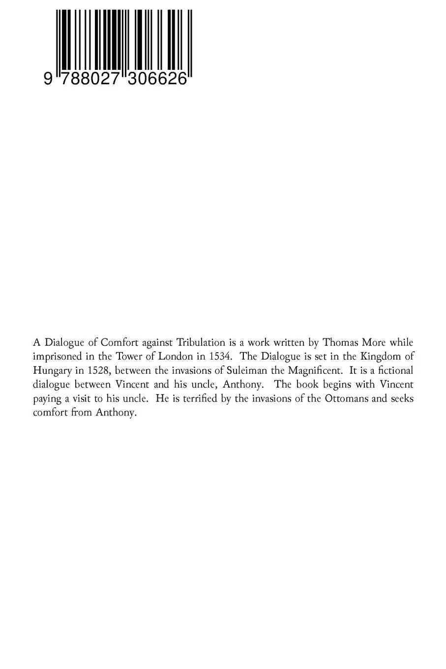 Rückseite: 9788027306626 | Dialogue of Comfort Against Tribulation | Thomas More | Taschenbuch