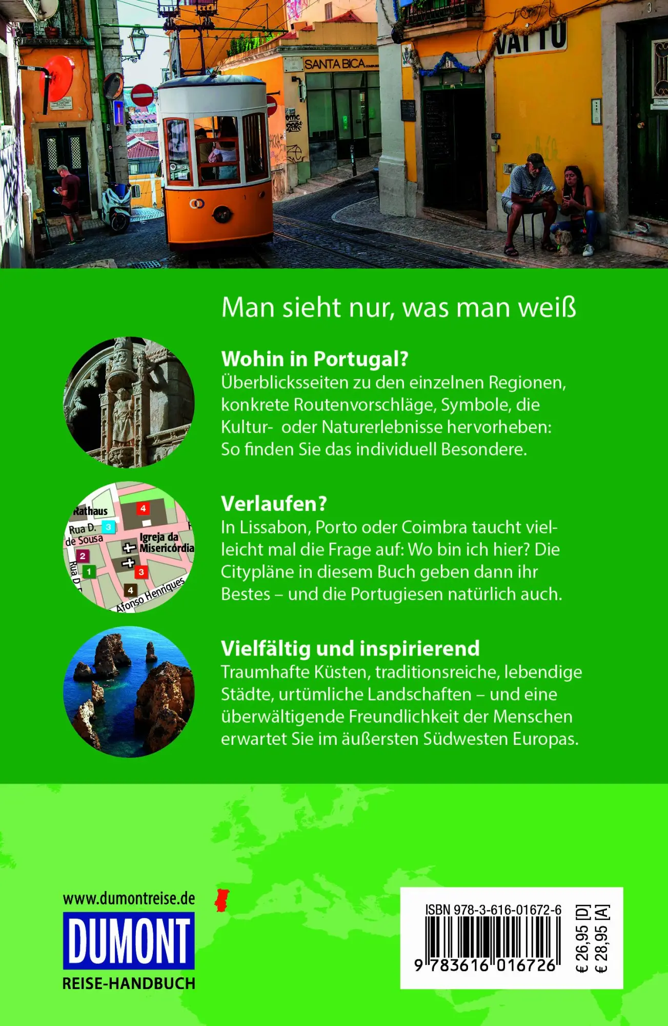 Rückseite: 9783616016726 | DUMONT Reise-Handbuch Reiseführer Portugal | mit Extra-Reisekarte