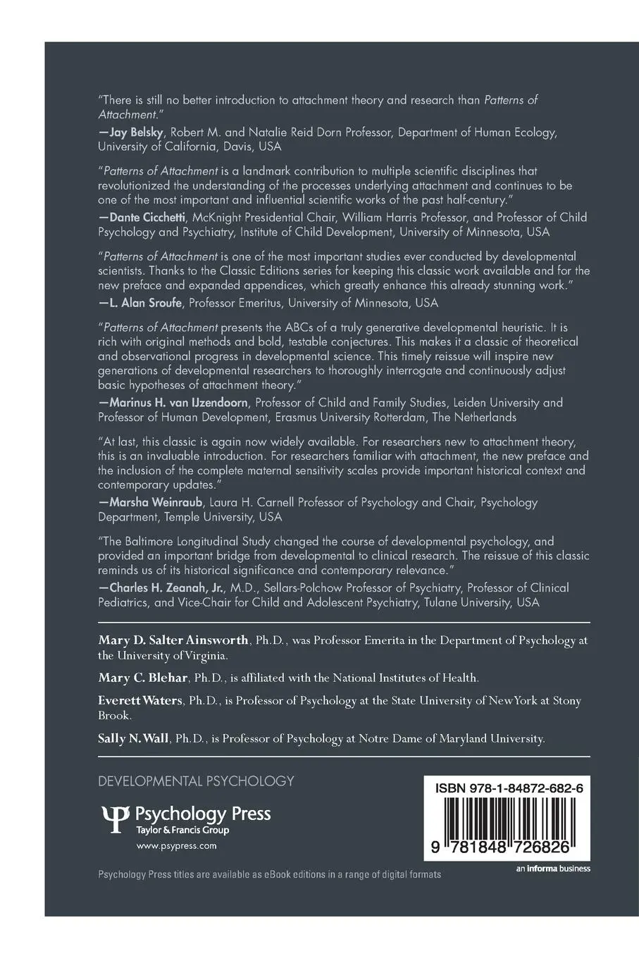 Rückseite: 9781848726826 | Patterns of Attachment | Mary D. Salter Ainsworth (u. a.) | Buch