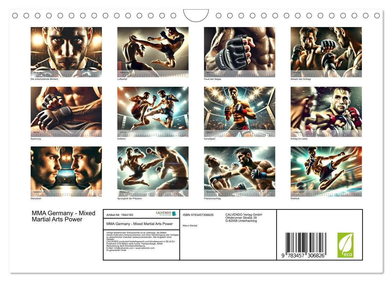 Bild: 9783457306826 | MMA Germany - Mixed Martial Arts Power (Wandkalender 2026 DIN A4...