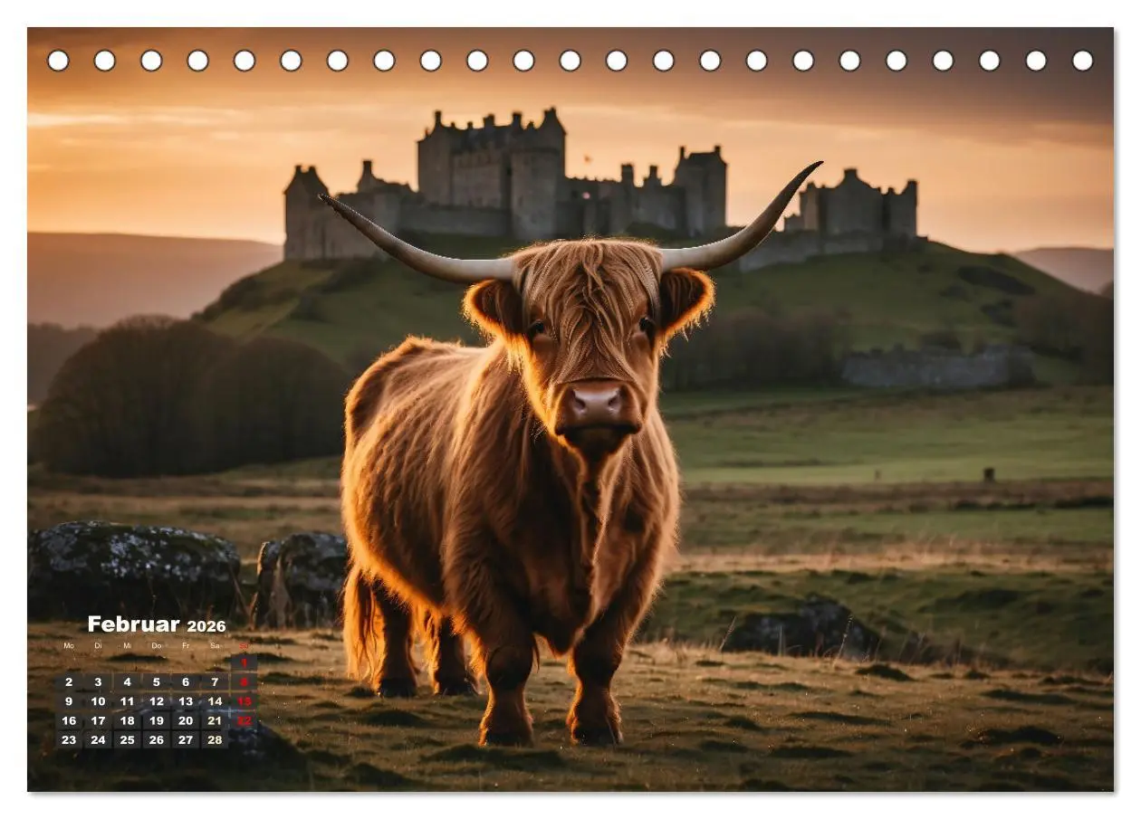 Bild: 9783457476826 | Highland Kühe (Tischkalender 2026 DIN A5 quer), CALVENDO...