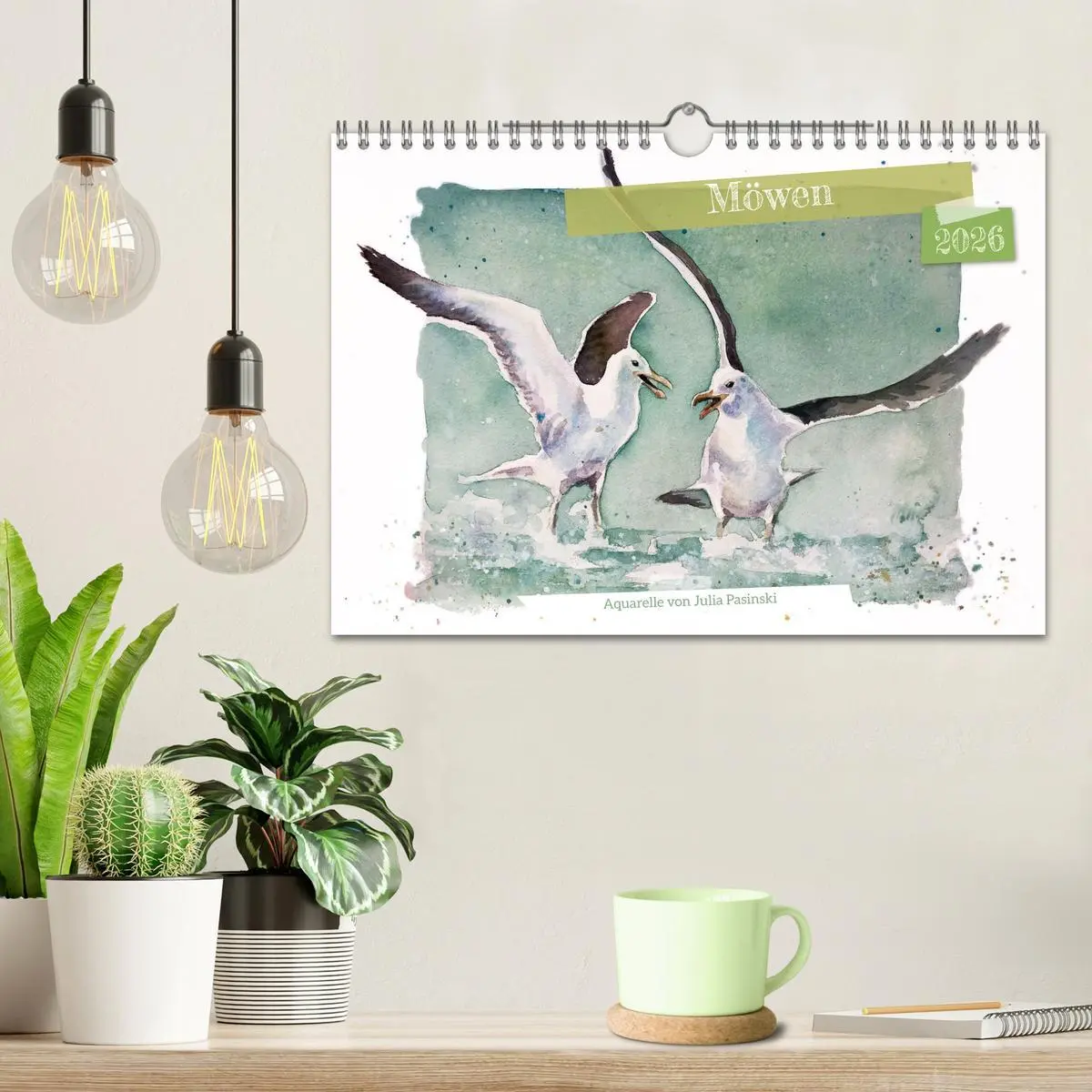 Bild: 9783457546826 | Möwen - Aquarelle von Julia Pasinski (Wandkalender 2026 DIN A4...