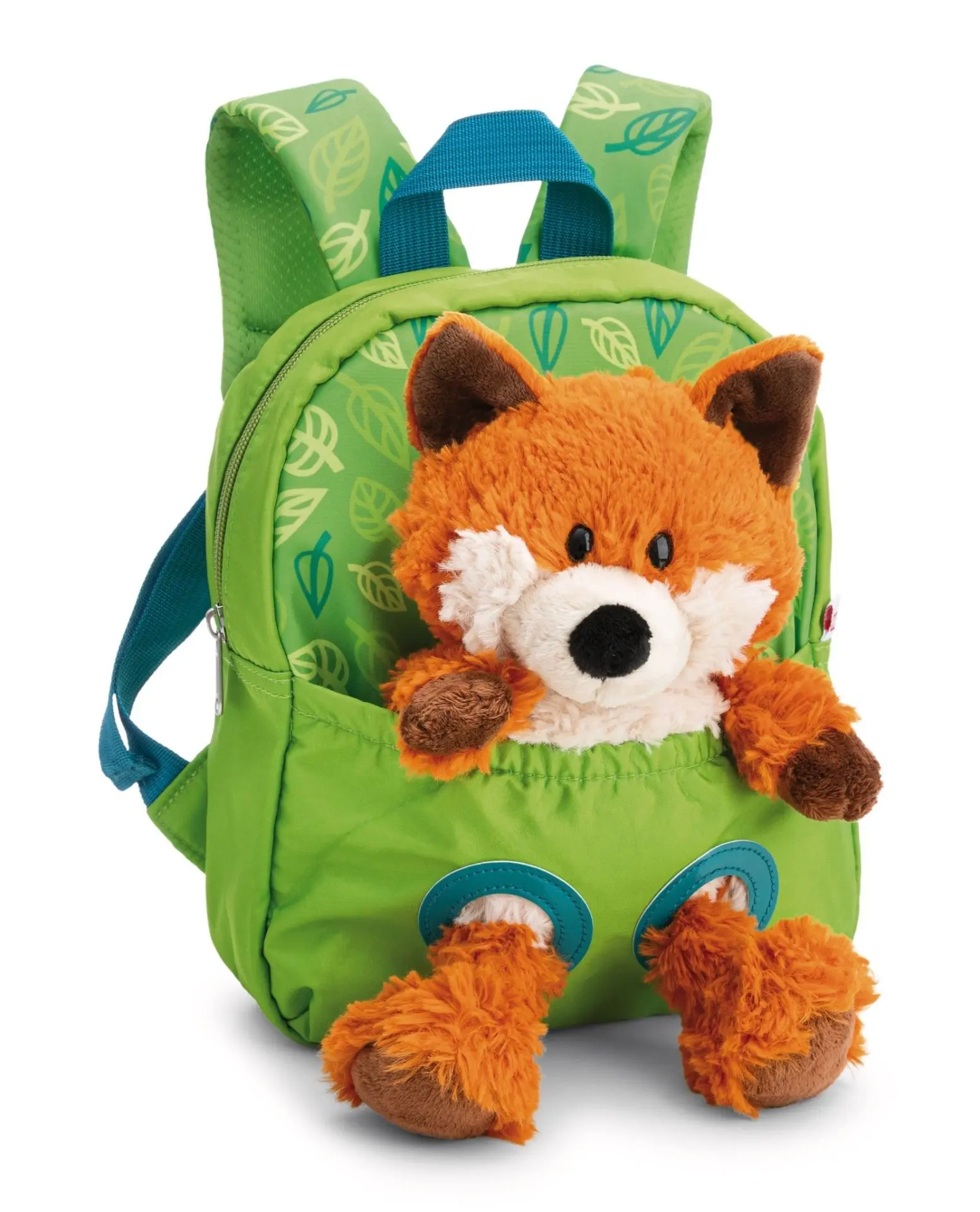 Cover: 4012390626926 | Nici 62692 Rucksack mit Plüschtier 21x26cm Fuchs 25cm grün | 62692