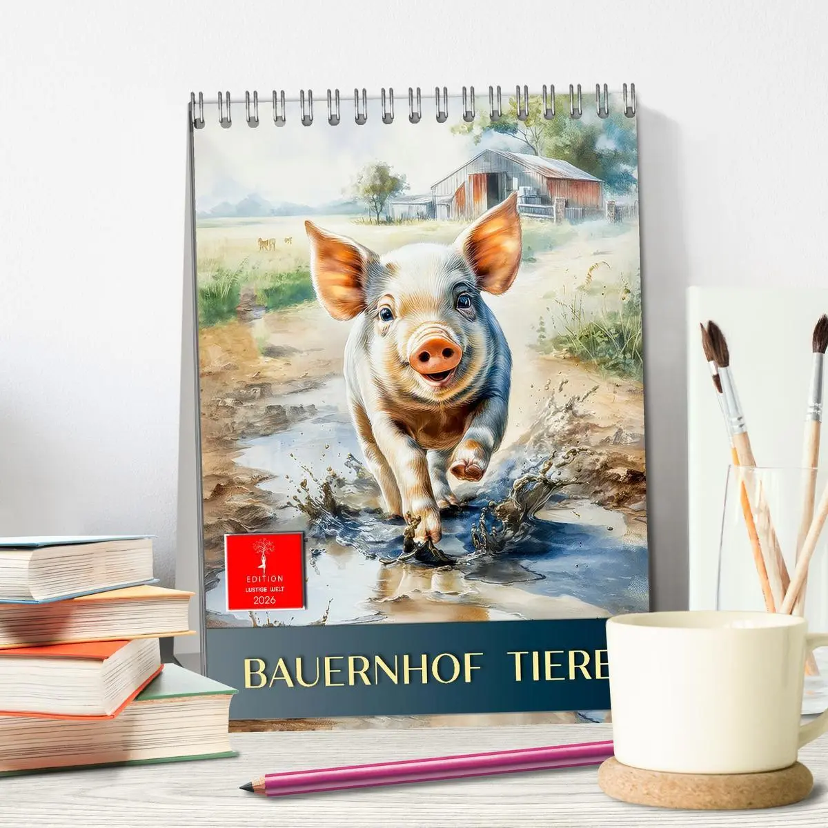 Bild: 9783516626926 | Bauernhof Tiere (Tischkalender 2026 DIN A5 hoch), CALVENDO...