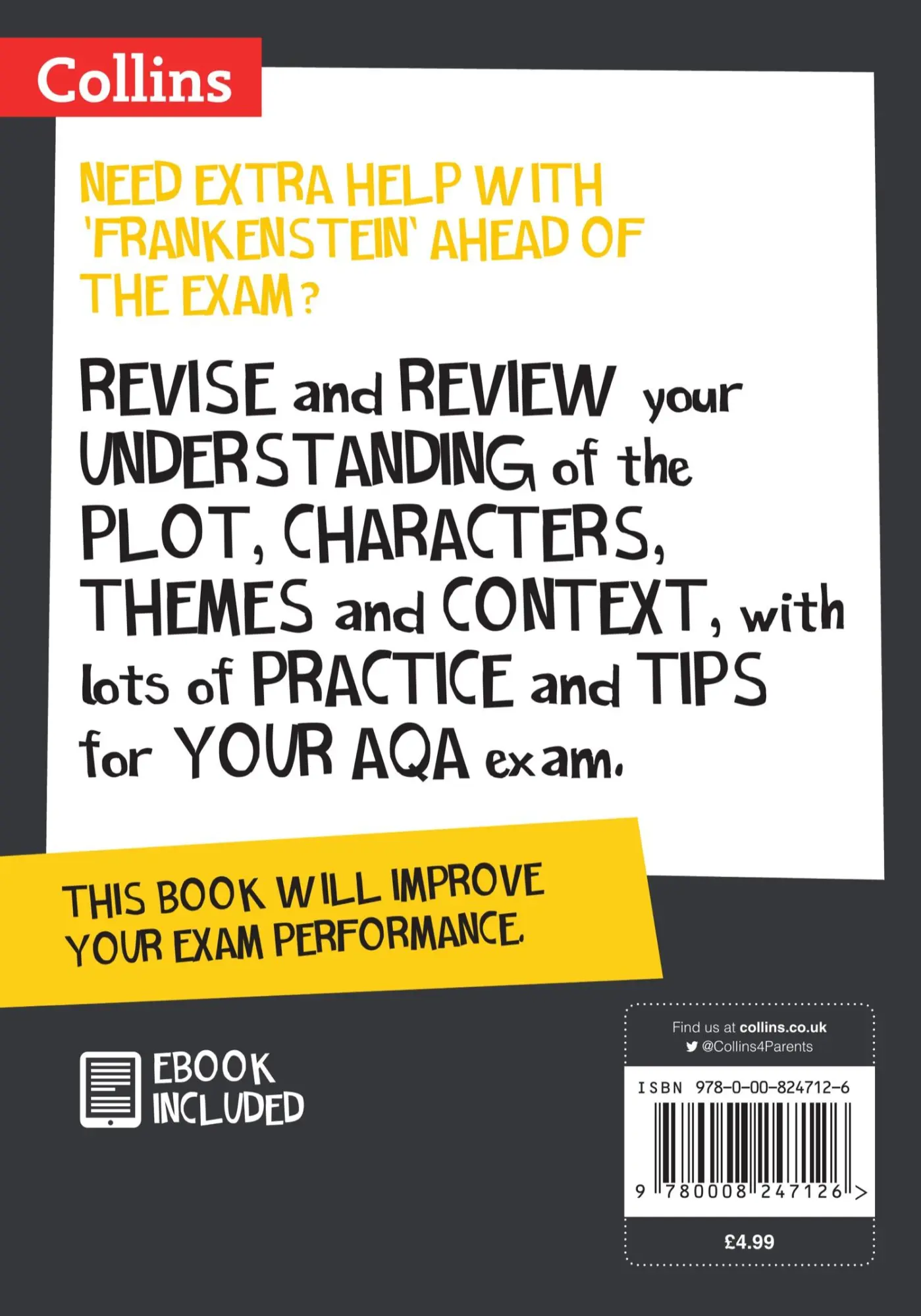 Rückseite: 9780008247126 | Collins Snap Revision Text Guides - Frankenstein: Aqa GCSE English...